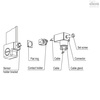 Elesa Oil electrical level indicators, HCV.254-E-NO-M12 HCV-E